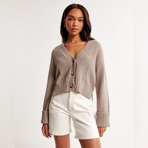 Abercrombie & Fitch Cotton Seed Stitch Cardigan